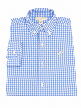 The Beaufort Bonnet Company - Dean's List Dress Shirt w/ Rolled Sleeves - Blue Gingham