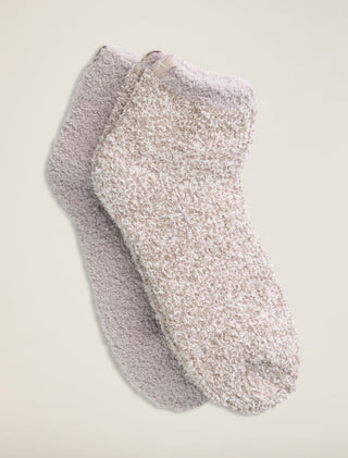 CozyChic 2 Pair Tennis Socks - Oyster