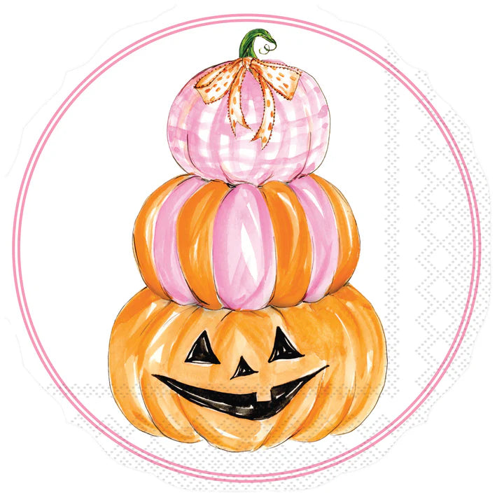Shaped Pumpkin Stack Lunch Napkins