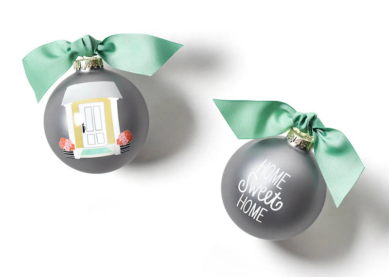 Home Sweet Home Glass Ornament - Personalization Included