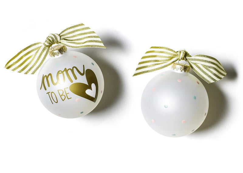 Mom to Be Glass Ornament - Personalization Included