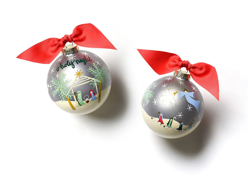 O Holy Night in Color Glass Ornament - Personalization Included