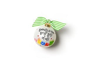 Family is the Best Gift Glass Ornament - Personalization Included