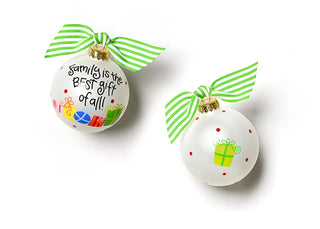 Family is the Best Gift Glass Ornament by Coton Colors