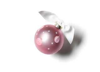 Pink Baby's 1st Christmas Glass Ornament - Personalization Included