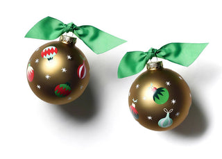 Gold Vintage Ornaments Glass Ornament - Personalization Included - J.A. Whitney