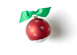 Snowman Let it Snow Glass Ornament - Personalization Included