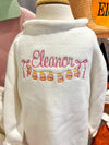 White Zip Back Hoodie w/Raglan Sleeve  - Personalization Included