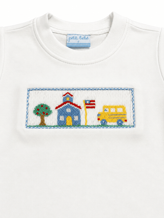 Petit Bebe Boy's School House Blue Gingham Short Set - J.A. Whitney