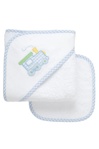 Train Box Hooded Towel Set (Personalization Included)