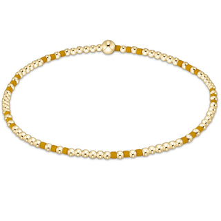 Gameday Hope Joy Pattern 2mm Bead Bracelet - Golden Yellow - J.A. Whitney