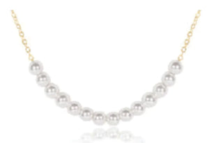 16" Necklace Gold - Beaded Bliss Pearl