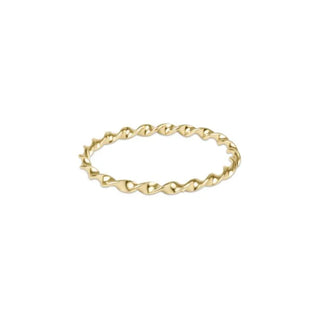 Classic Gold Twisted Thin Band Ring