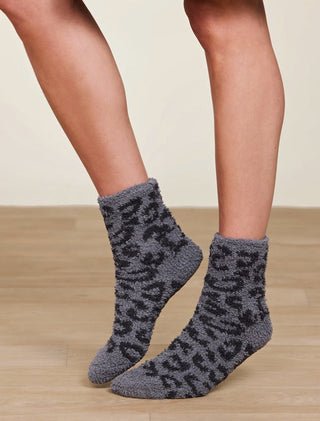 CozyChic Barefoot In The Wild Socks - Graphite/Carbon