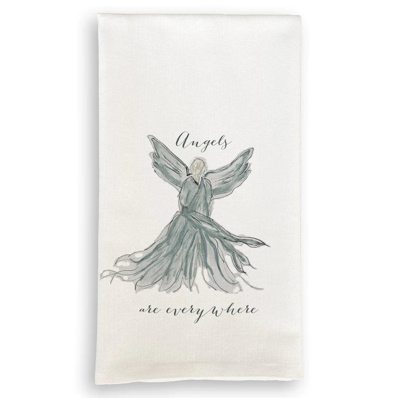 Grey Angels are Everywhere Dish Towel