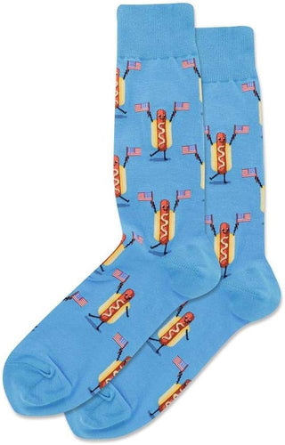 4th of July Hot Dogs - Men's Crew Socks - J.A. Whitney