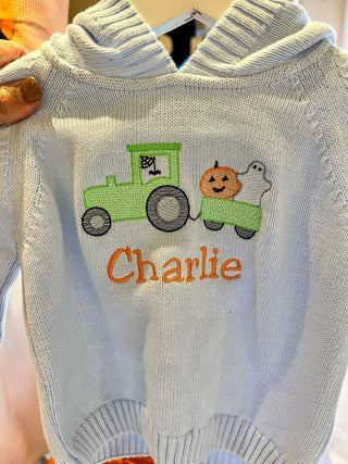 Blue Zip Back Hoodie w/Raglan Sleeve - Personalization Included - J.A. Whitney