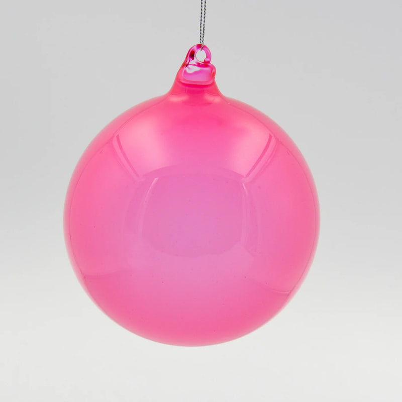 120MM Cherry Pink Bubblegum Glass Ball Ornament