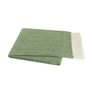 Olive Herringbone Throw (Personalization Included)