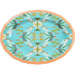 English Garden Turquoise Melamine Platter