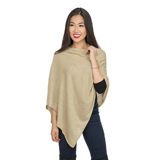 Bamboo Poncho - Metallic Gold