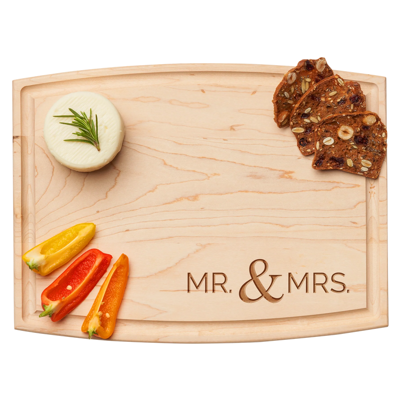 Mr. & Mrs. Arched Maple Board