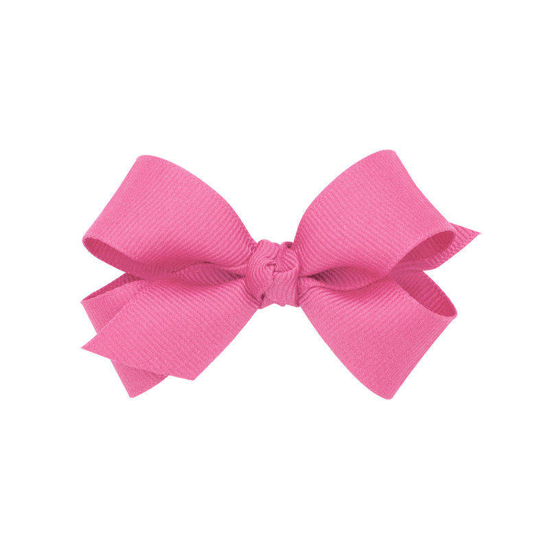 Mini Hot Pink Bow w/ Knot Wrap