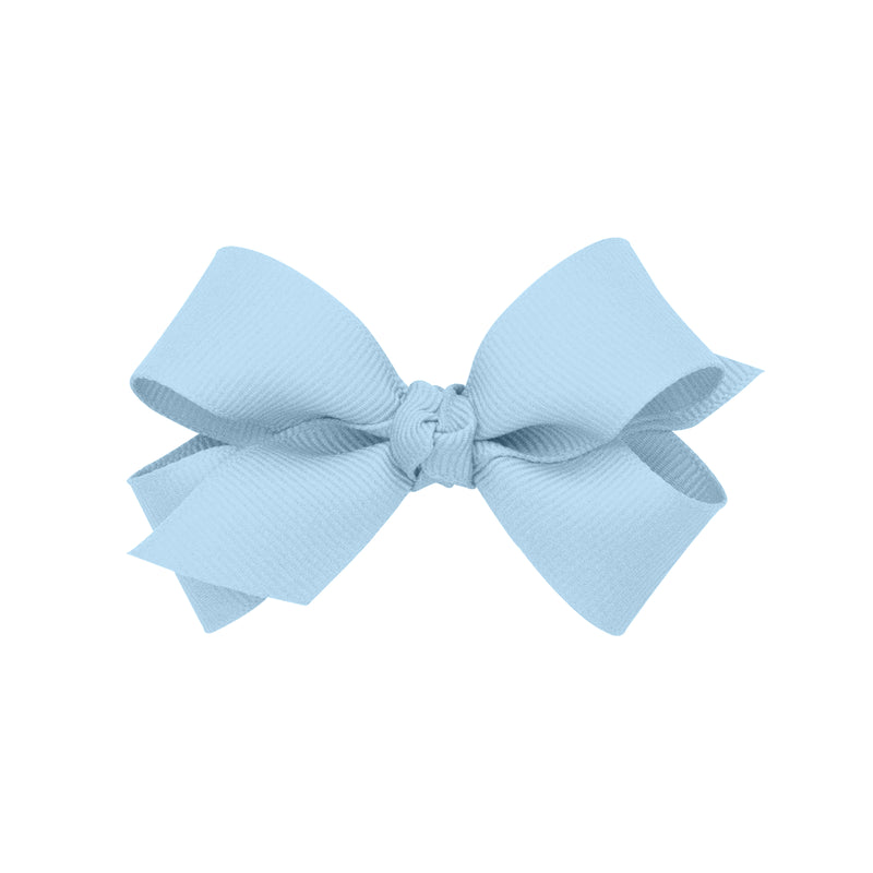 Mini Light Blue Bow w/ Knot Wrap