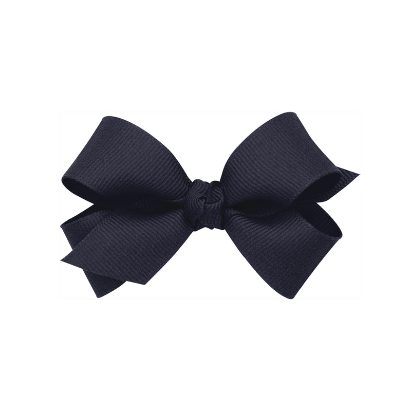 Mini Navy Bow w/ Knot Wrap