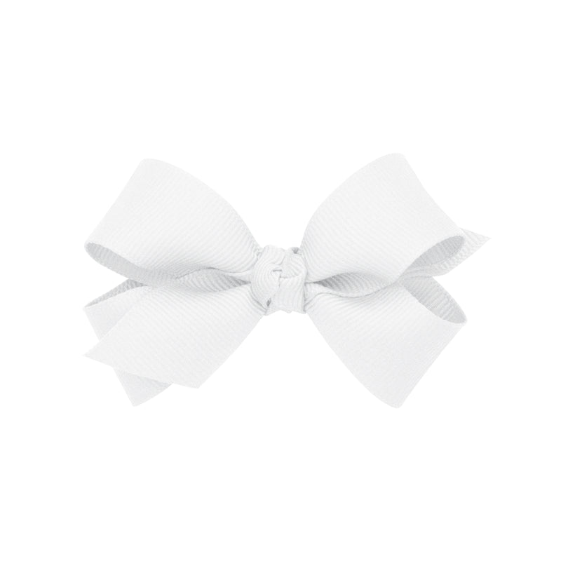 Mini White Bow w/ Knot Wrap