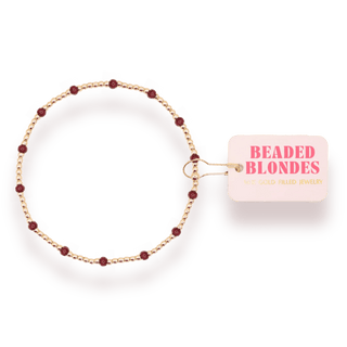 Maroon Dainty Poppi Bracelet - J.A. Whitney