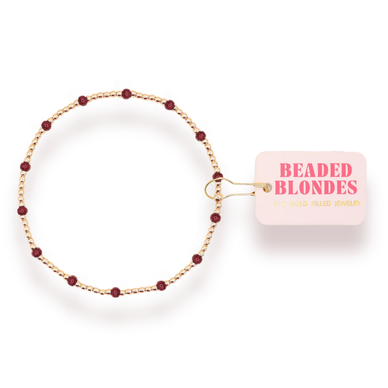 Maroon Dainty Poppi Bracelet