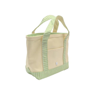 Mini Tote - Leaf Gingham Trim (Personalization Included) - J.A. Whitney