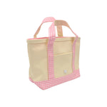 Mini Tote - Pink Gingham Trim (Personalization Included)