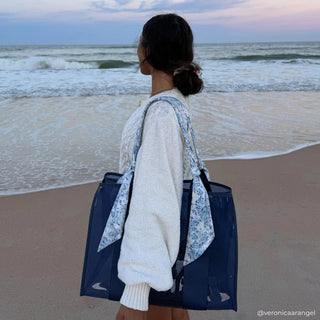 Something Navy Twilly Scarf Jelly Tote w/ Phone Pouch - J.A. Whitney