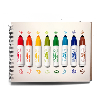 Jumbo Jots: Dual Tip Cone & Stamp Markers (Dinosaur)