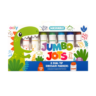 Jumbo Jots: Dual Tip Cone & Stamp Markers (Dinosaur)