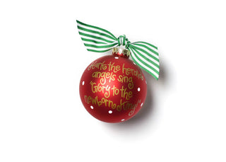 Hark the Herald Angels Sing Glass Ornament - Personalization Included