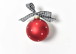 Woof Dog Bone Glass Ornament - Personalization Included