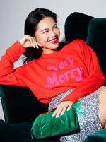 Red Very Merry Sweatshirt