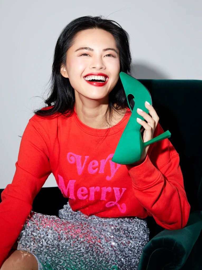 Red Very Merry Sweatshirt