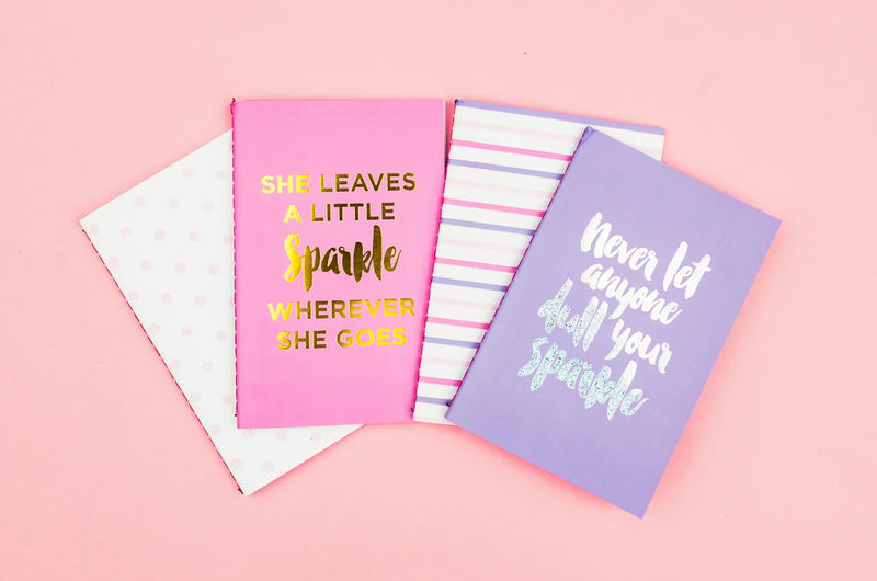 Sparkle Mini Notebook Set of 4