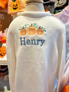 White Zip Back Hoodie w/Raglan Sleeve  - Personalization Included