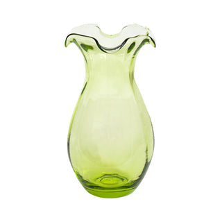 Green Vertical Fluted Small Vase