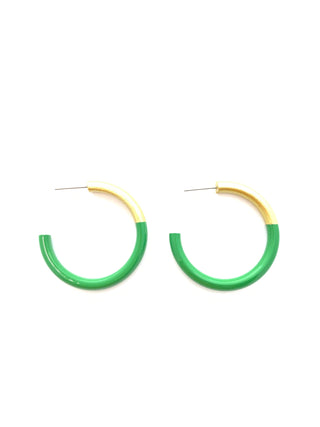Kelli Green Med Hoop Earrings - J.A. Whitney