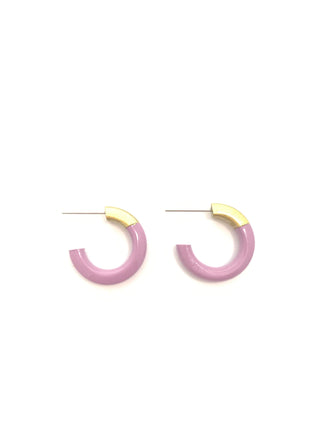 Lilac Small Hoop Earrings - J.A. Whitney