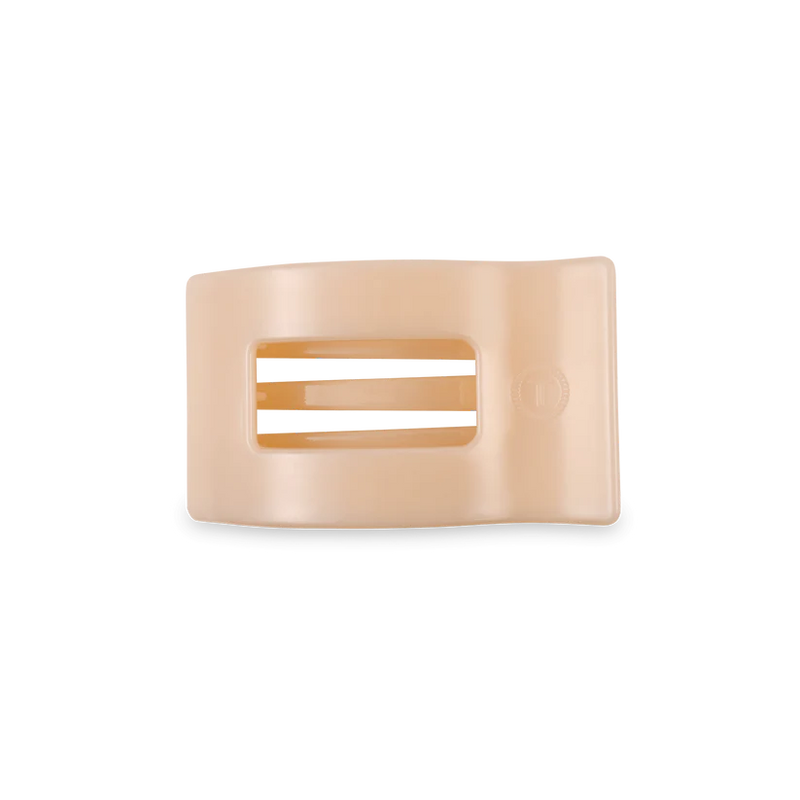 Almond Beige Small Flat Rectangle Hair Clip