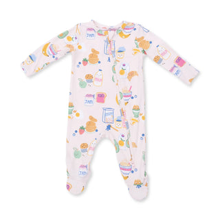 Breakfast Club Pink - 2 Way Zipper Footie