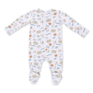 Football Check - 2 Way Zipper Footie