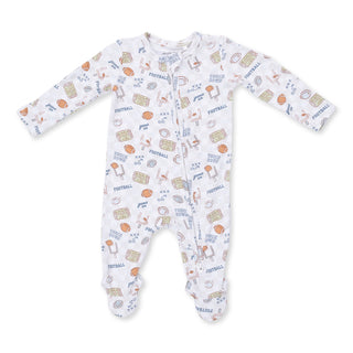 Football Check - 2 Way Zipper Footie